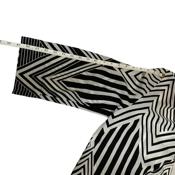 VGT Alfred Dunner 80s Women's Blouse Button Down Psychadelic Geometric Print 16 - Picture 14 of 15